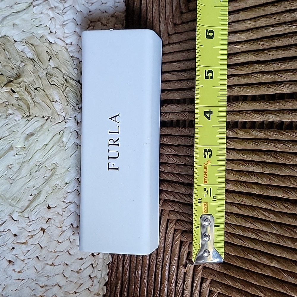 Furla, white, hard sunglass/eyeglass case